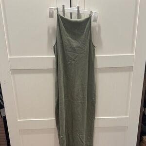 Old Navy Olive Green Maxi Slip Dress